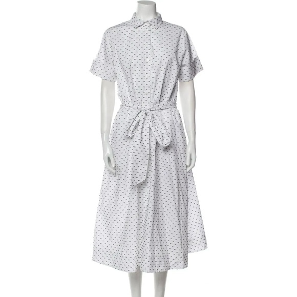 Lisa Marie Fernandez Polka Dot Cotton Midi Shirtdress M - Picture 1 of 7